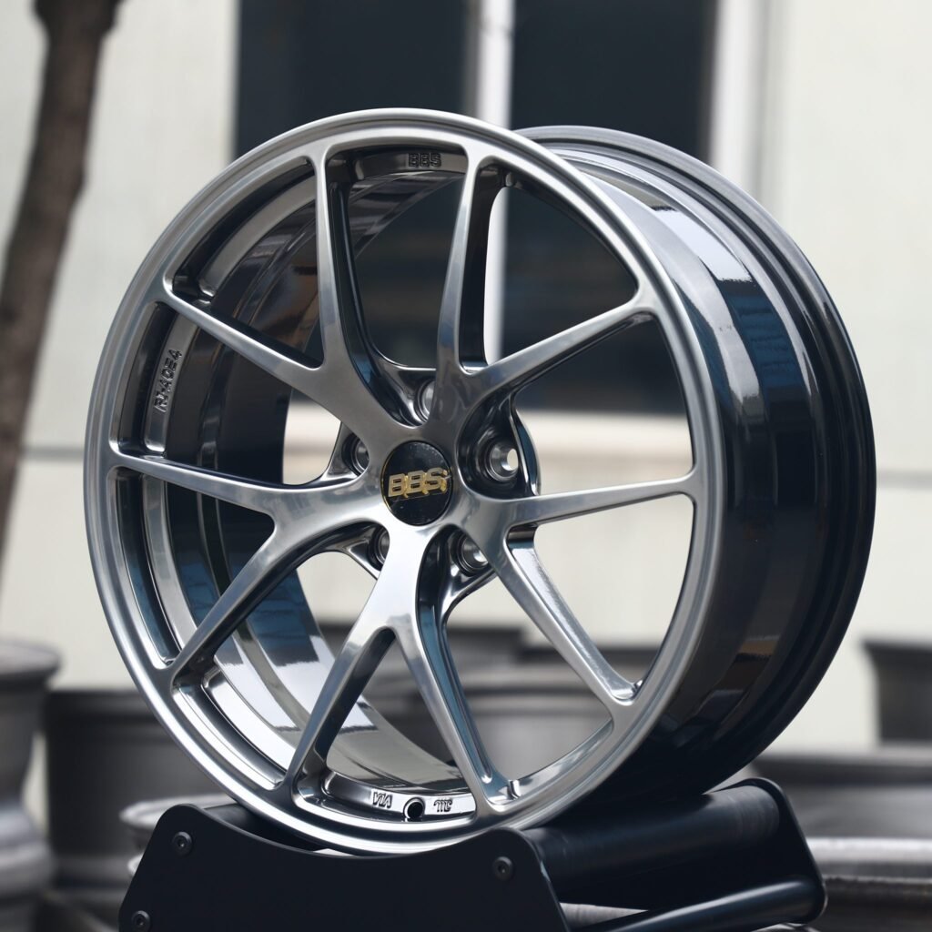 BMW M3 G80 wheels – BBS Metallic Gray 5 Y-Spoke, front view