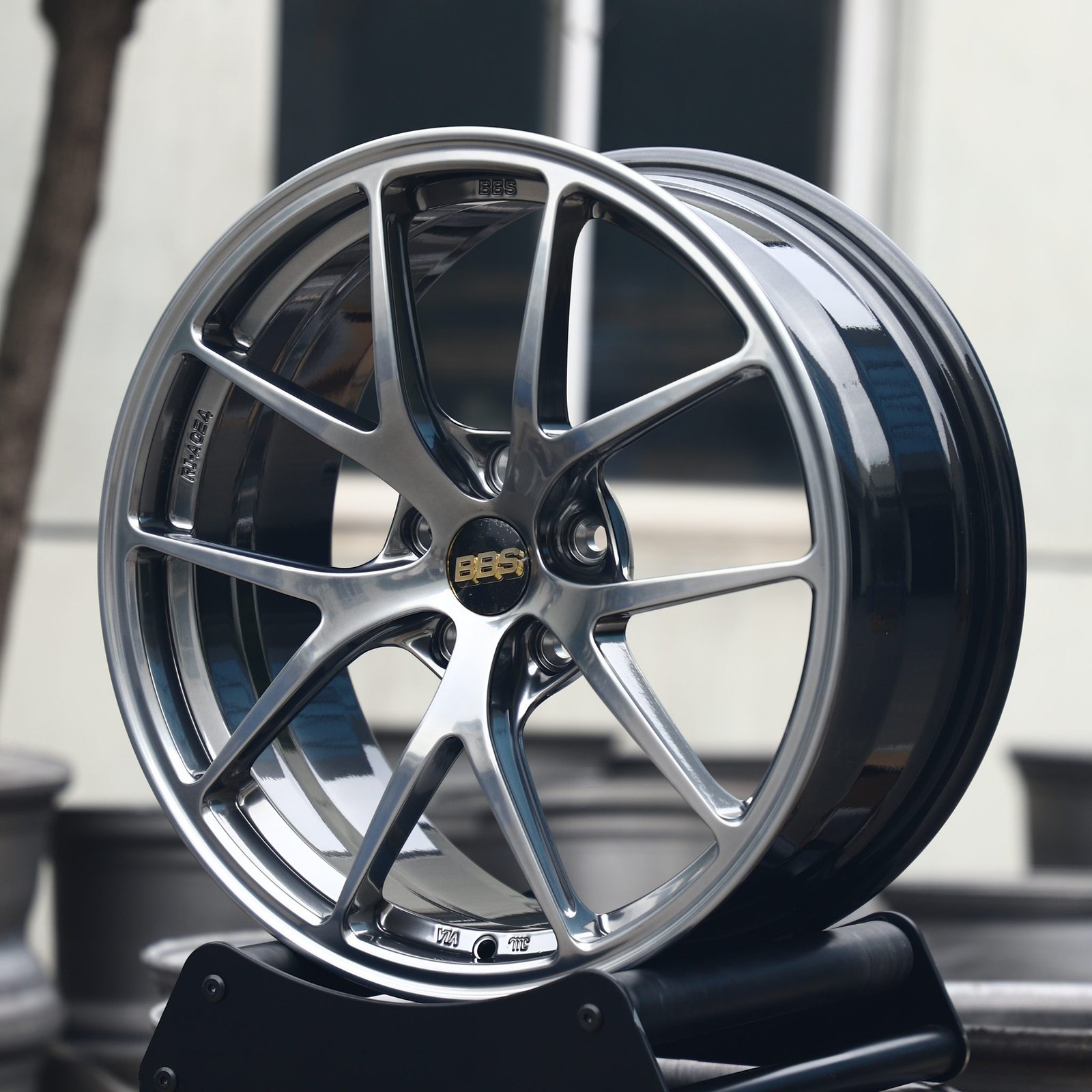 BMW M3 G80 wheels – BBS Metallic Gray 5 Y-Spoke, front view