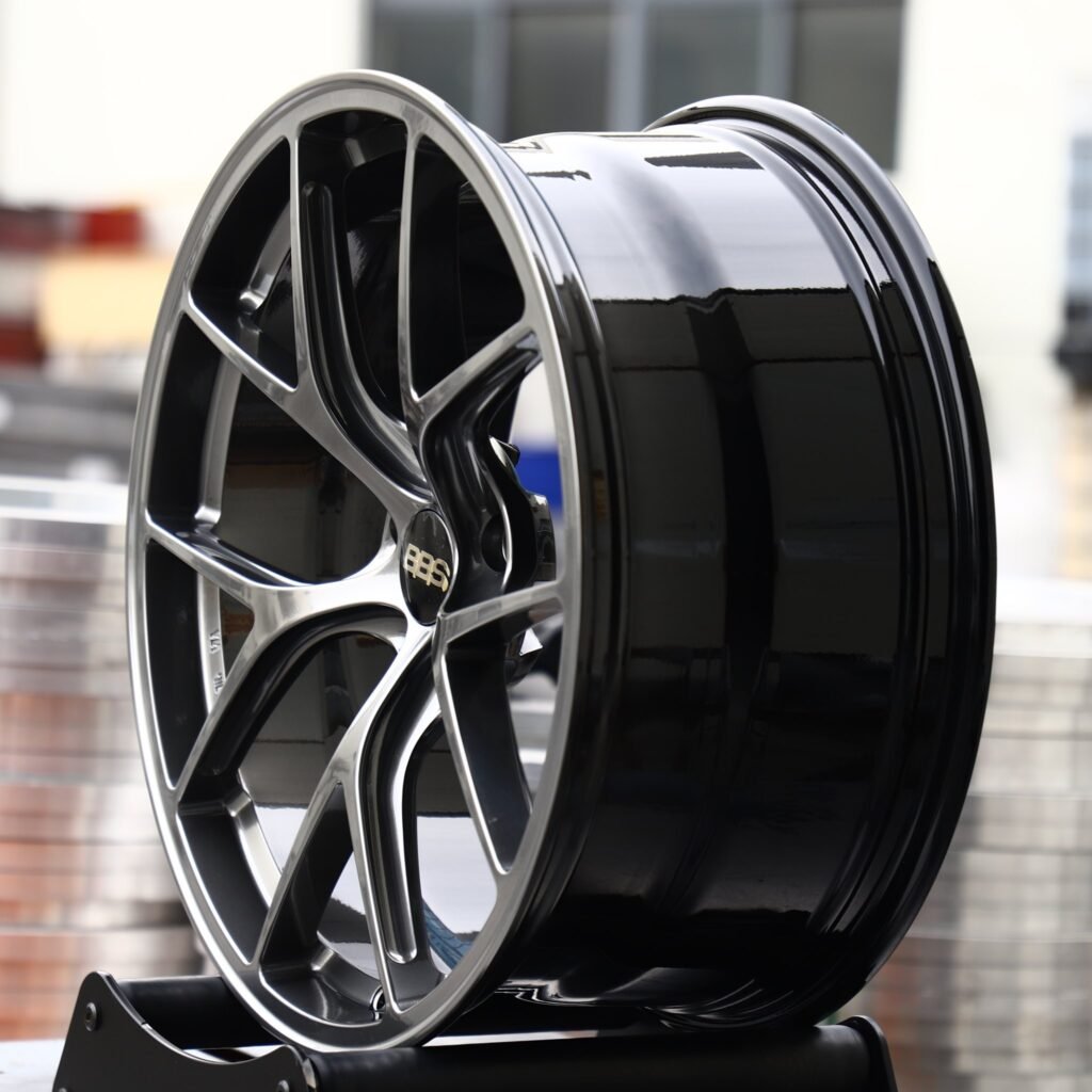 5x120 wheels – Metallic Gray 5 Y-Spoke (BBS RI-A-Style), side view
