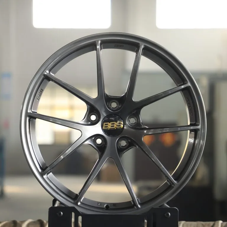 BBS FI-R-Style Metallic Gray / Black 5-Spoke Forged Wheels – BMW M3 E92 / BMW M3 F80, front view