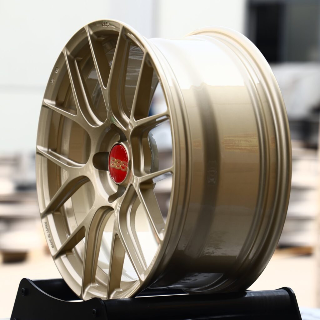 5x130 wheels – Gold 7 Y-Spoke (BBS RE-V7-Style), side view