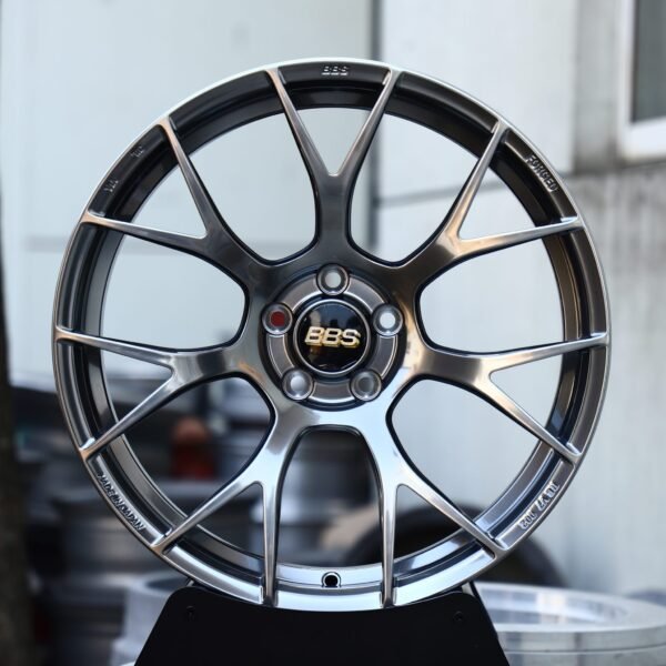 Porsche 911 wheels – Metallic Gray 7 Y-Spoke (BBS RE-V7-Style), front view