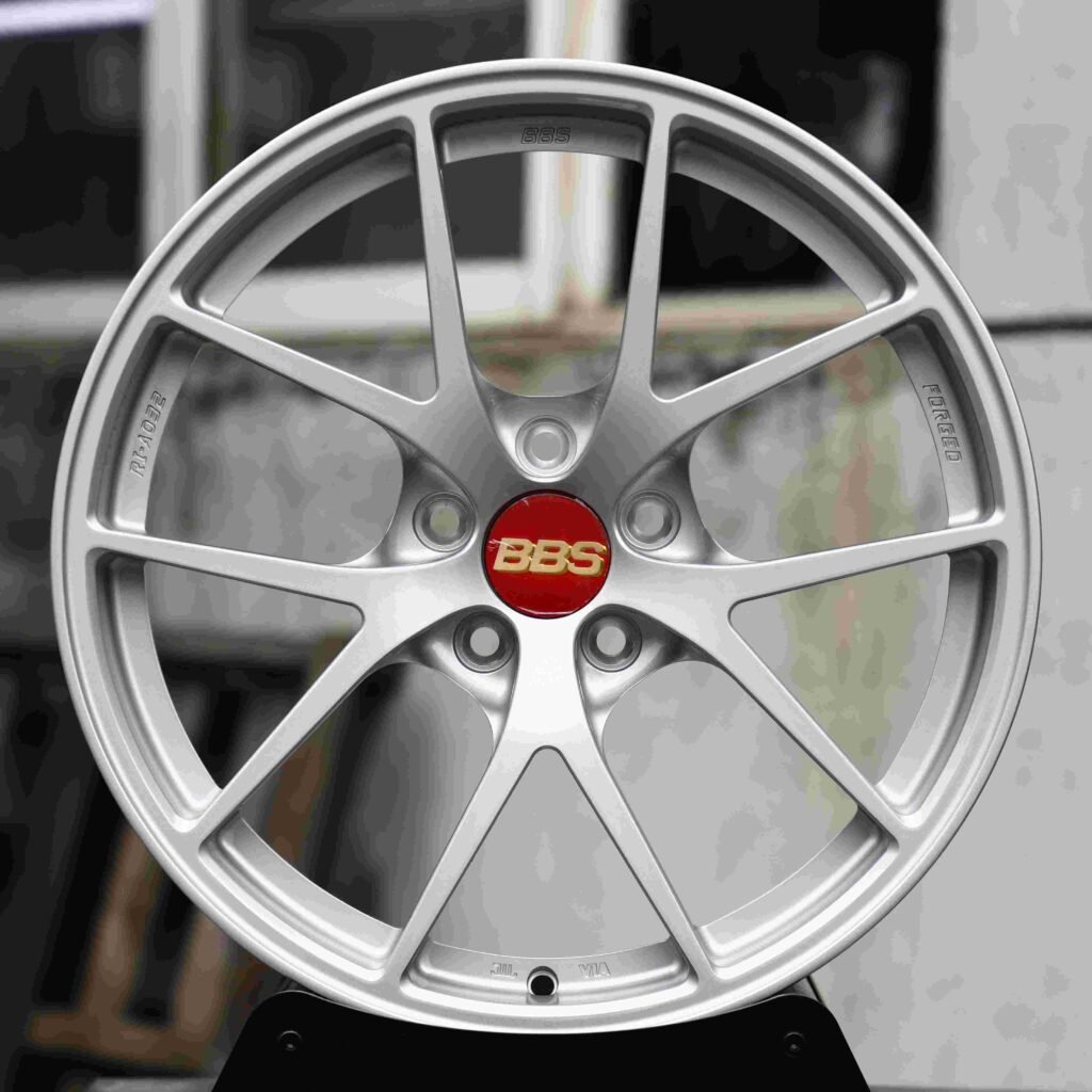 Яркие серебристые кованые диски для BMW M3 F80 и Honda Civic Type R, в стиле BBS RI-A, 5 Y-образных спиц — ANK-60217