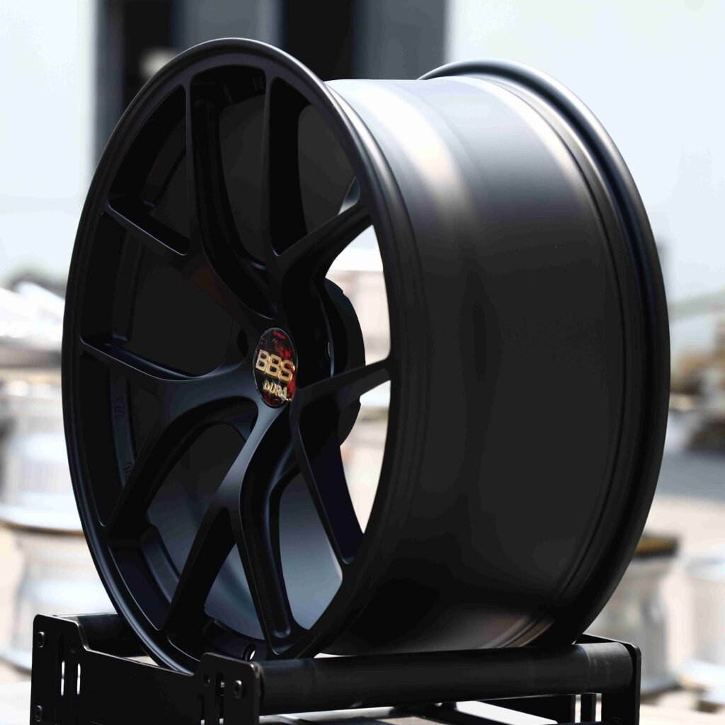 5x112 wheels – Matte Silver 5 Y-Spoke (BBS RI-D-Style), side view