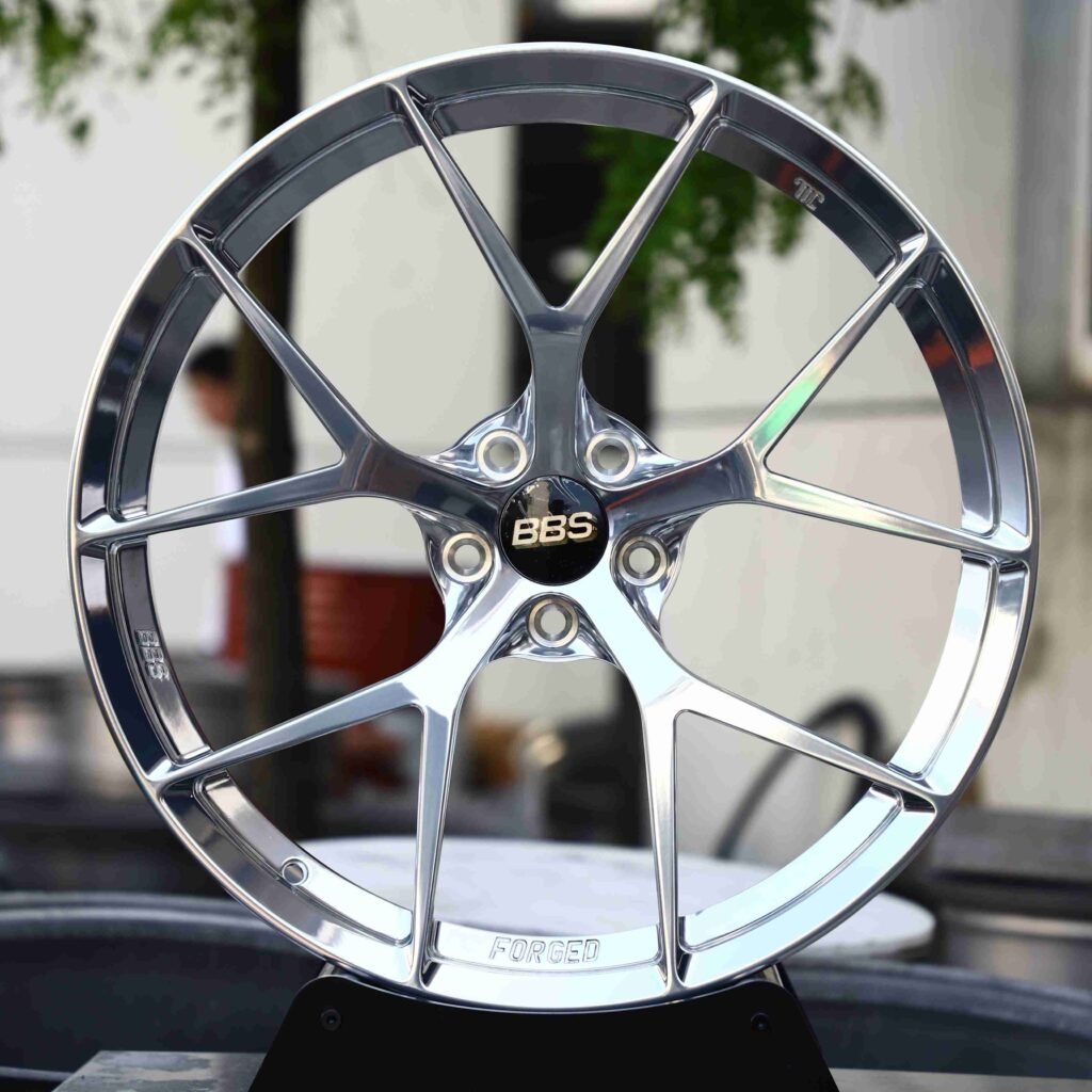 BMW M3 G80 wheels – Mirror Polished Silver 5 Y-Spoke (BBS RI-D-Style), front view