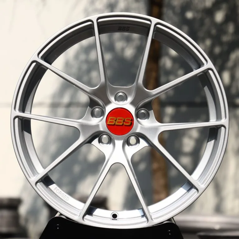 BBS RI-D-Style Hyper Silver 5 Y-Spoke Forged Wheels – Porsche 911 / M3, front view