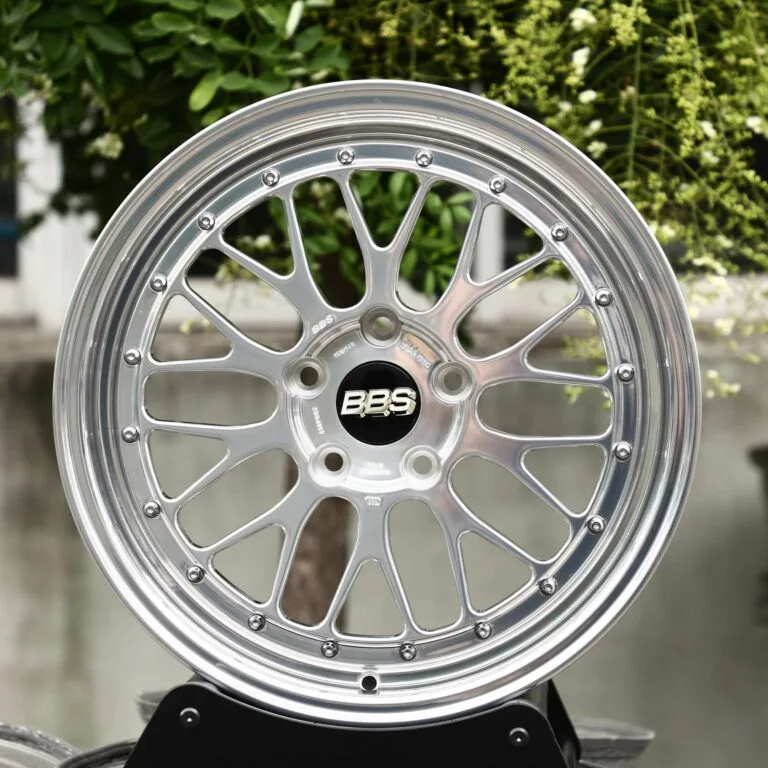 BMW M3 G80 wheels – BBS Silver 10 Y-Spoke Deep Lip, front view