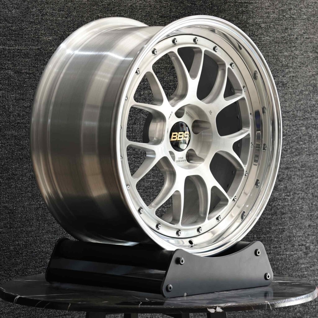 BBS Silver 2-Piece 7 Y-Spoke Forged Wheels - BMW M3 / Audi RS5 Fitment (5-Lug) view 3