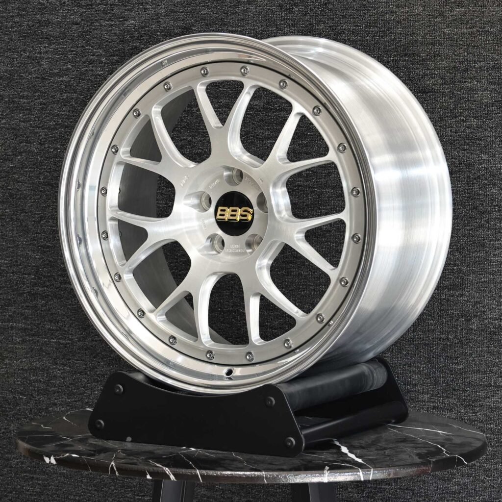 BBS Silver 2-Piece 7 Y-Spoke Forged Wheels - BMW M3 / Audi RS5 Fitment (5-Lug) view 4