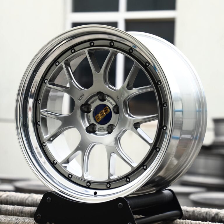 BMW M3 G80 wheels – BBS Silver 2-Piece 7 Y-Spoke, front view