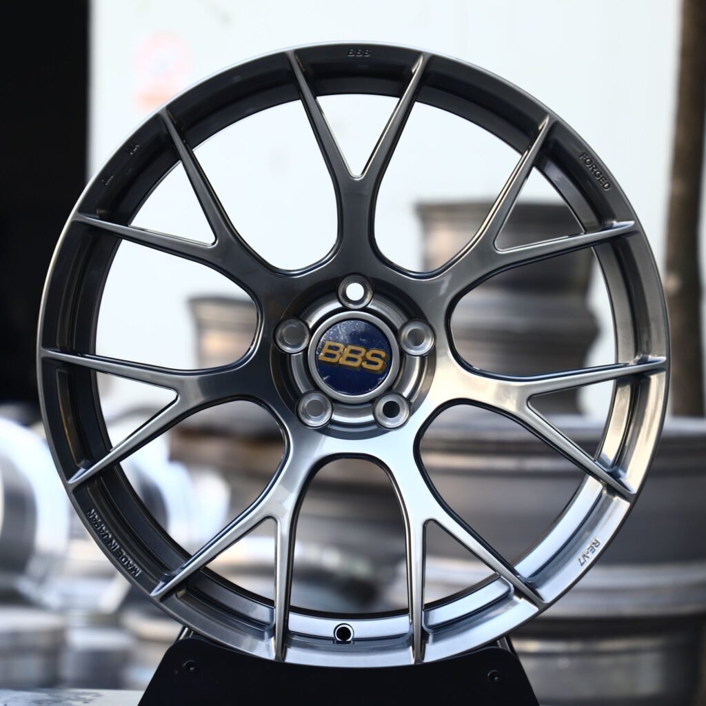 Глянцевые чёрные кованые диски для Porsche 911 и BMW M3, в стиле BBS, 10 спиц — ANK-78610