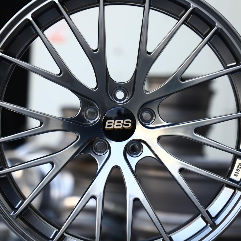 BMW M4 F82 wheels – Gloss Black Machined Mesh (BBS-Style), lip and barrel detail
