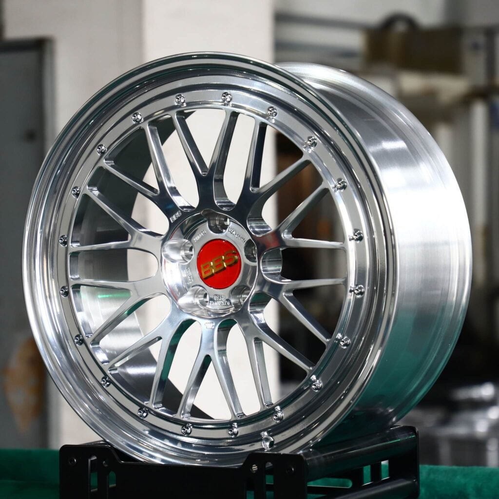 BMW M3 wheels – Mirror Polished 10 Y-Spoke Deep Dish (BBS-Style), angled view