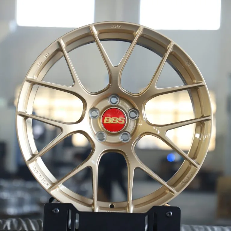 Toyota GR86 wheels – Titanium Gold 7 Y-Spoke (BBS RE-V7-Style), front view