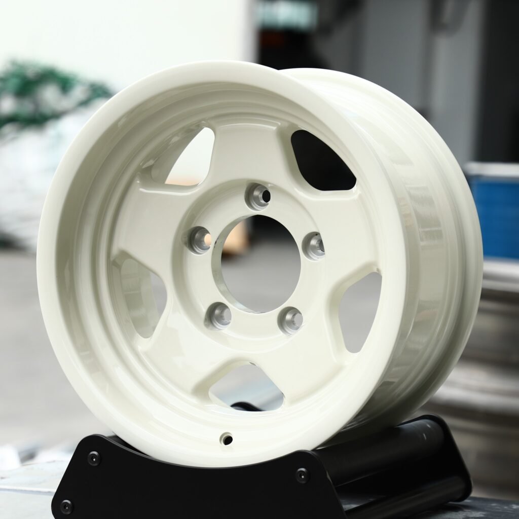 Toyota Tacoma wheels – Beige 5-Spoke Deep Lip, angled view
