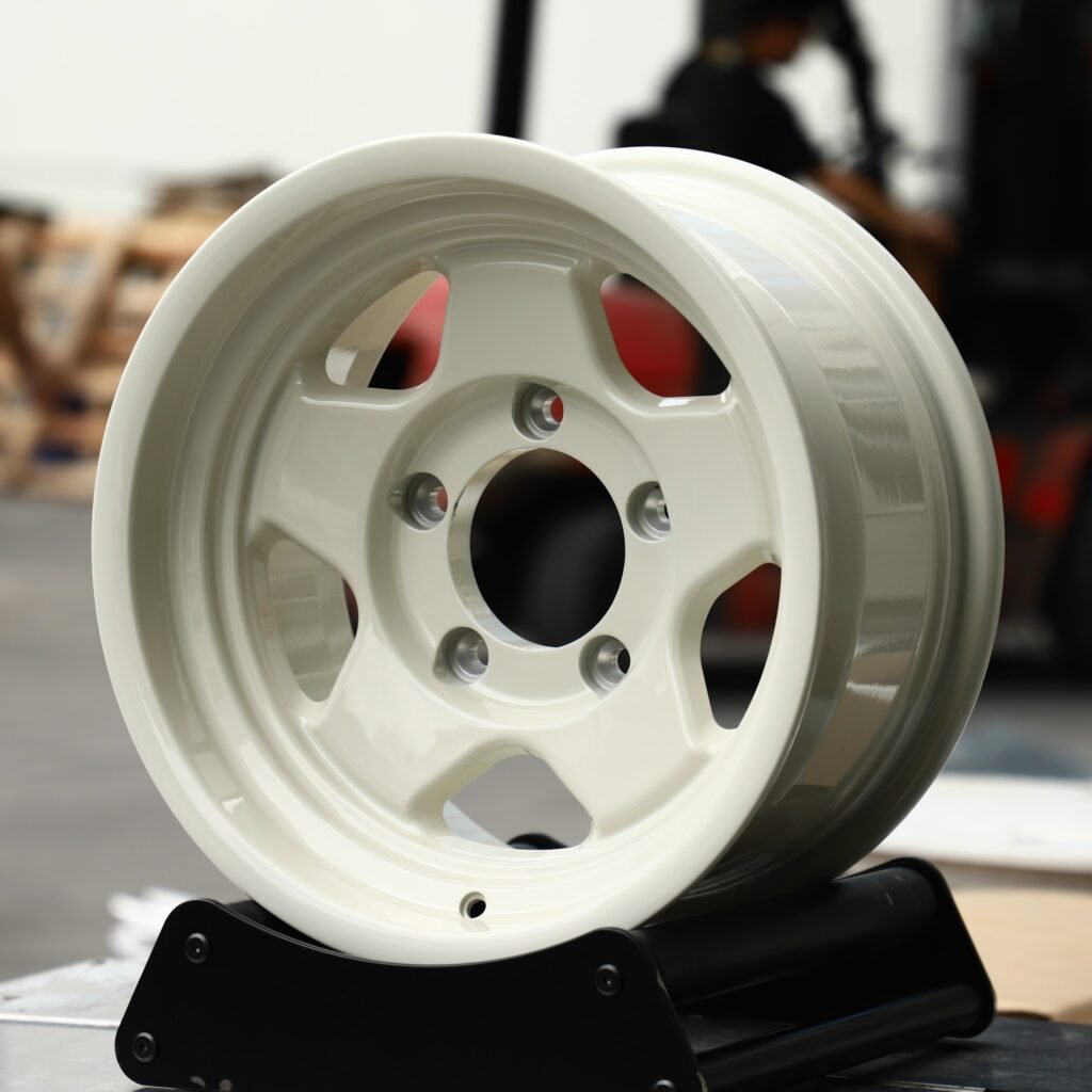 Toyota Tacoma wheels – Beige 5-Spoke Deep Lip, angled view
