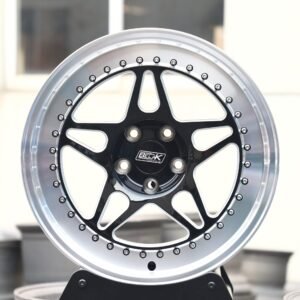 Belak 5-Star Spoke Riveted Wide Lip Forged Drag Racing Wheels - Ford Mustang / Chevrolet Camaro Fitment (5-Lug)
