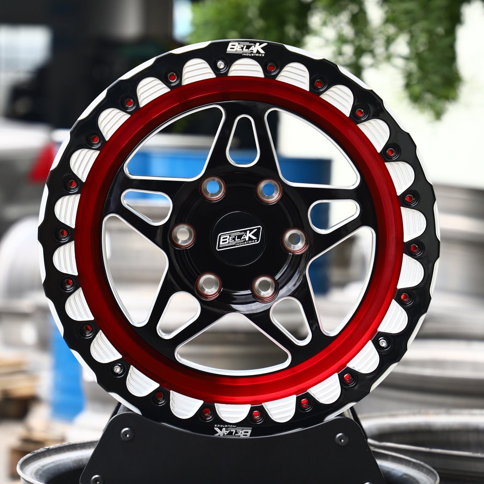 Toyota Tacoma wheels – Belak Custom Finish Racing 5-Star Spoke, front view