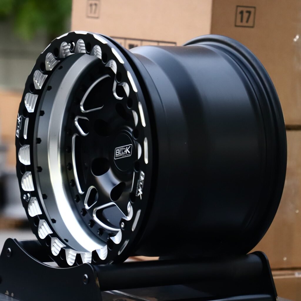 6x135 wheels – Belak Industries 5-Spoke Beadlock Mirror Milled, side view