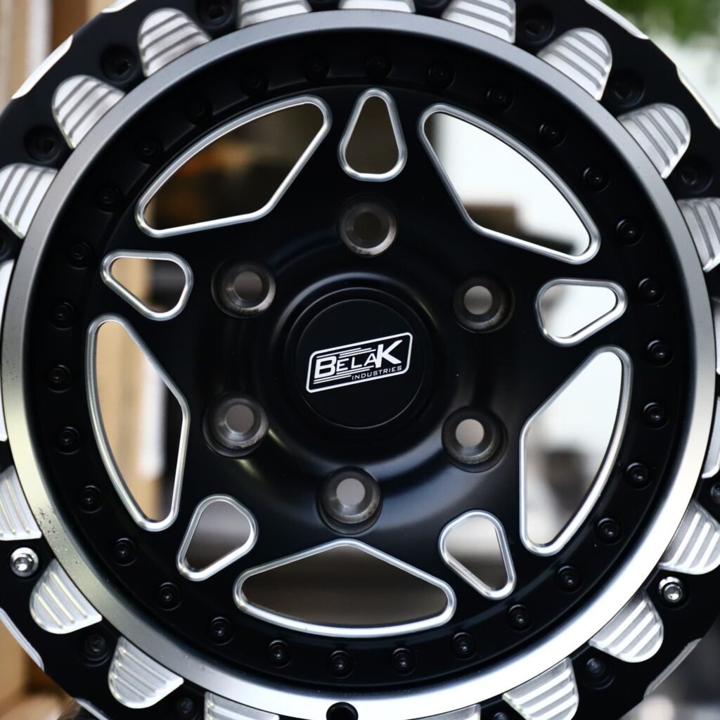 Toyota Tacoma wheels – Belak Industries 5-Spoke Beadlock Mirror Milled, lip and barrel detail