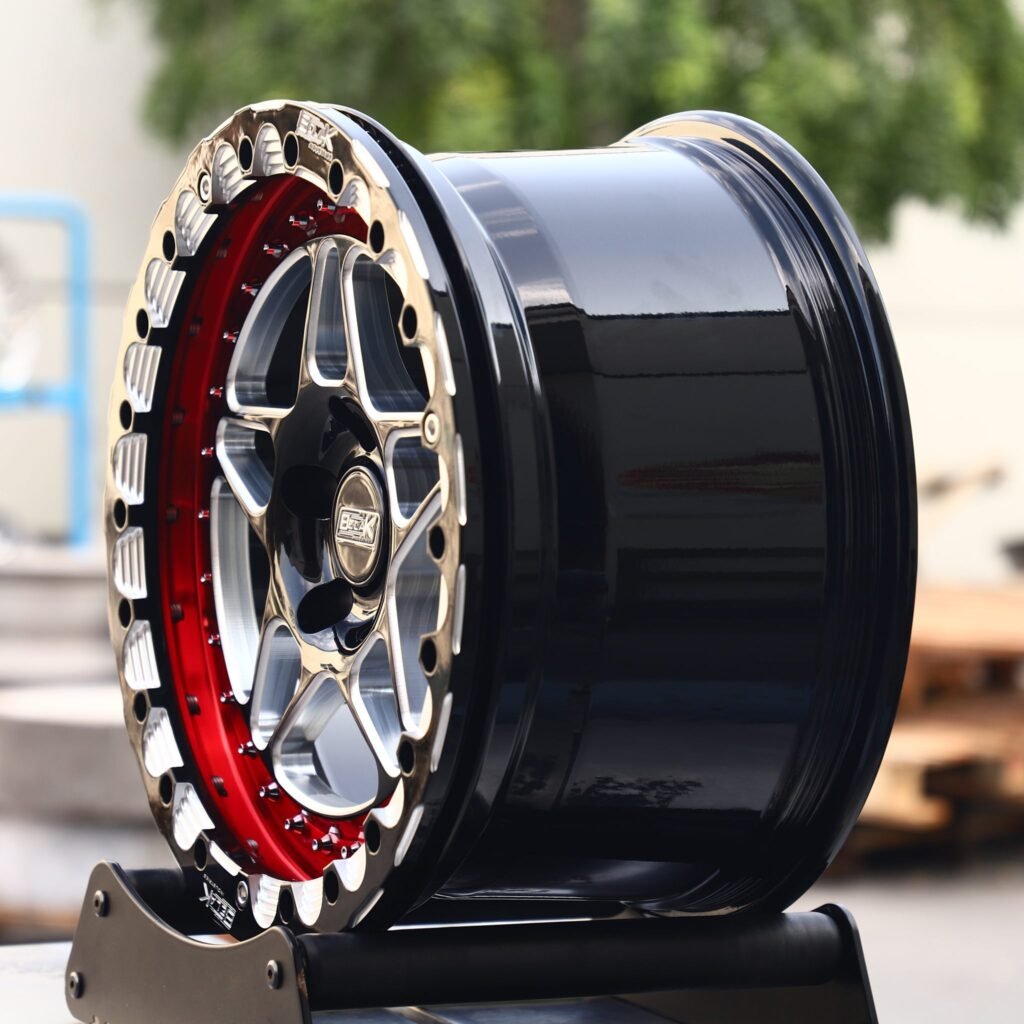 5x114.3 wheels – Belak Industries 5-Spoke Mirror Milled Beadlock, side view