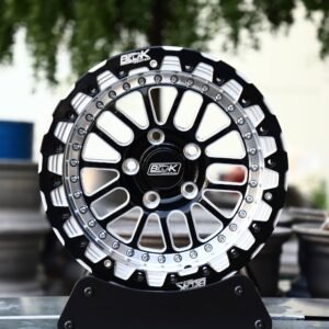 Belak Silver / Gloss Black Beadlock Forged Truck Racing Wheels – Chevrolet Silverado / Ford F-150 Fitment (6-Lug)