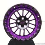 Belak-Style Purple / Gloss Black Multi-Spoke Beadlock Forged Drag Racing Wheels – Ford Mustang / Chevrolet Corvette Fitment (5-Lug)