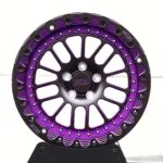 Belak-Style Purple / Gloss Black Multi-Spoke Beadlock Forged Drag Racing Wheels – Ford Mustang / Chevrolet Corvette Fitment (5-Lug)