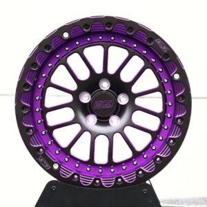 Belak-Style Purple / Gloss Black Multi-Spoke Beadlock Forged Drag Racing Wheels – Ford Mustang / Chevrolet Corvette Fitment (5-Lug)