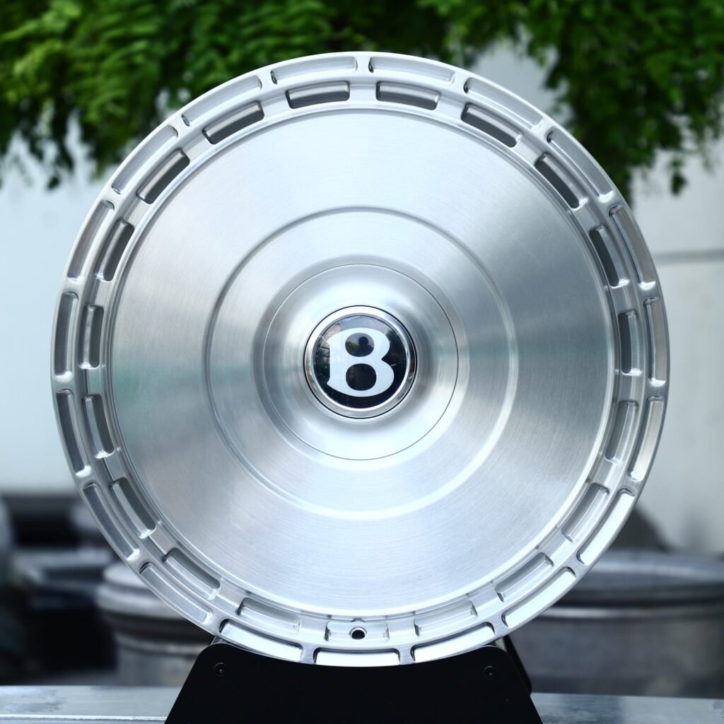Bentley Continental GT wheels – Brushed Silver Full-Face (Bentley OEM-Style), front view