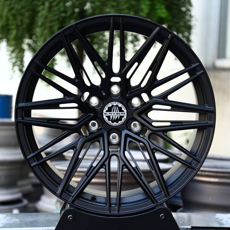 Toyota 4Runner wheels – Black Bear Gloss Black 10 Y-Spoke Side-Milled, front view