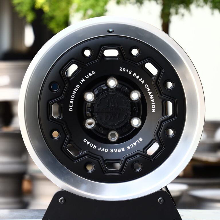 Toyota 4Runner wheels – Black Bear Gloss Black Deep Lip, front view