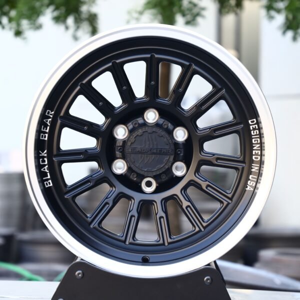 Ford F-150 wheels – Black Bear Matte Black Deep Lip, front view