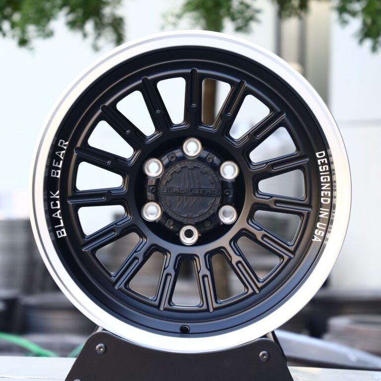 Ford F-150 wheels – Black Bear Matte Black Deep Lip, front view