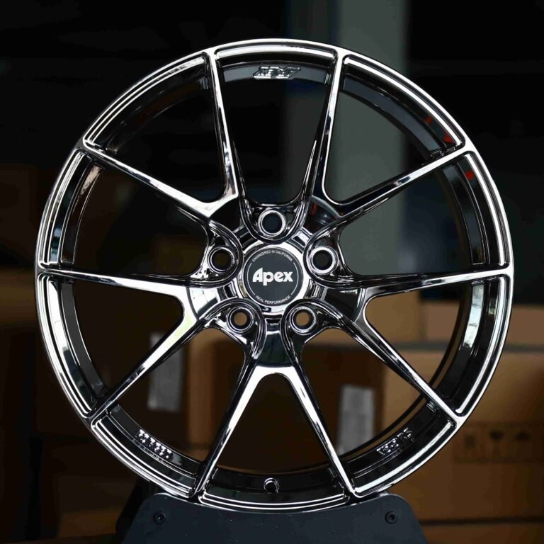 Toyota GR86 wheels – Black Chrome 5 Y-Spoke, front view