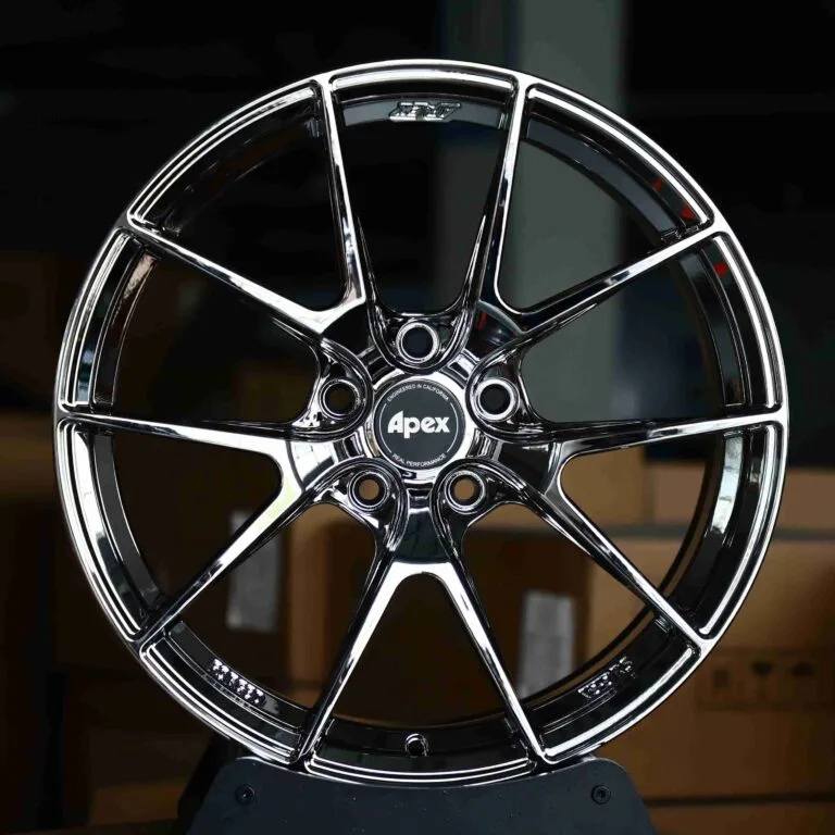 Toyota GR86 wheels – Black Chrome 5 Y-Spoke, front view