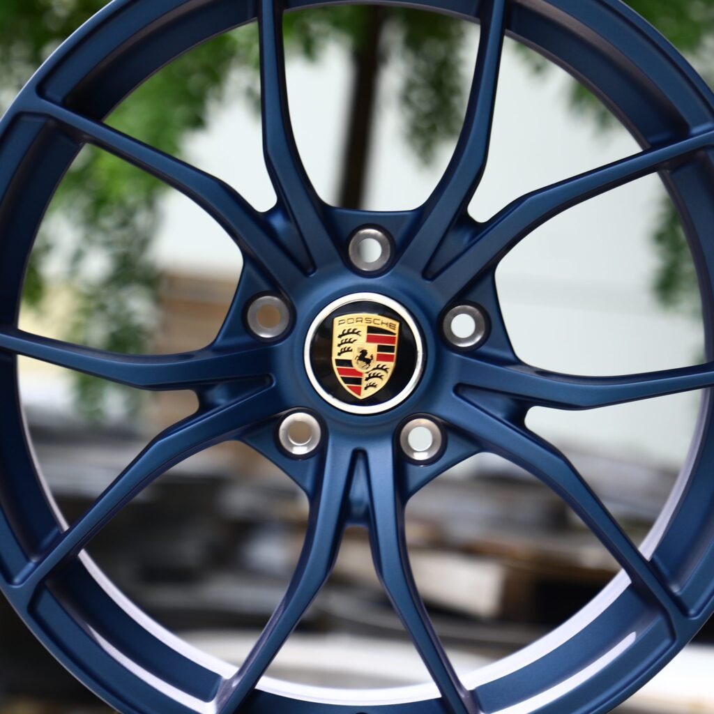 5x114.3 wheels – Blue 5-Spoke, side view