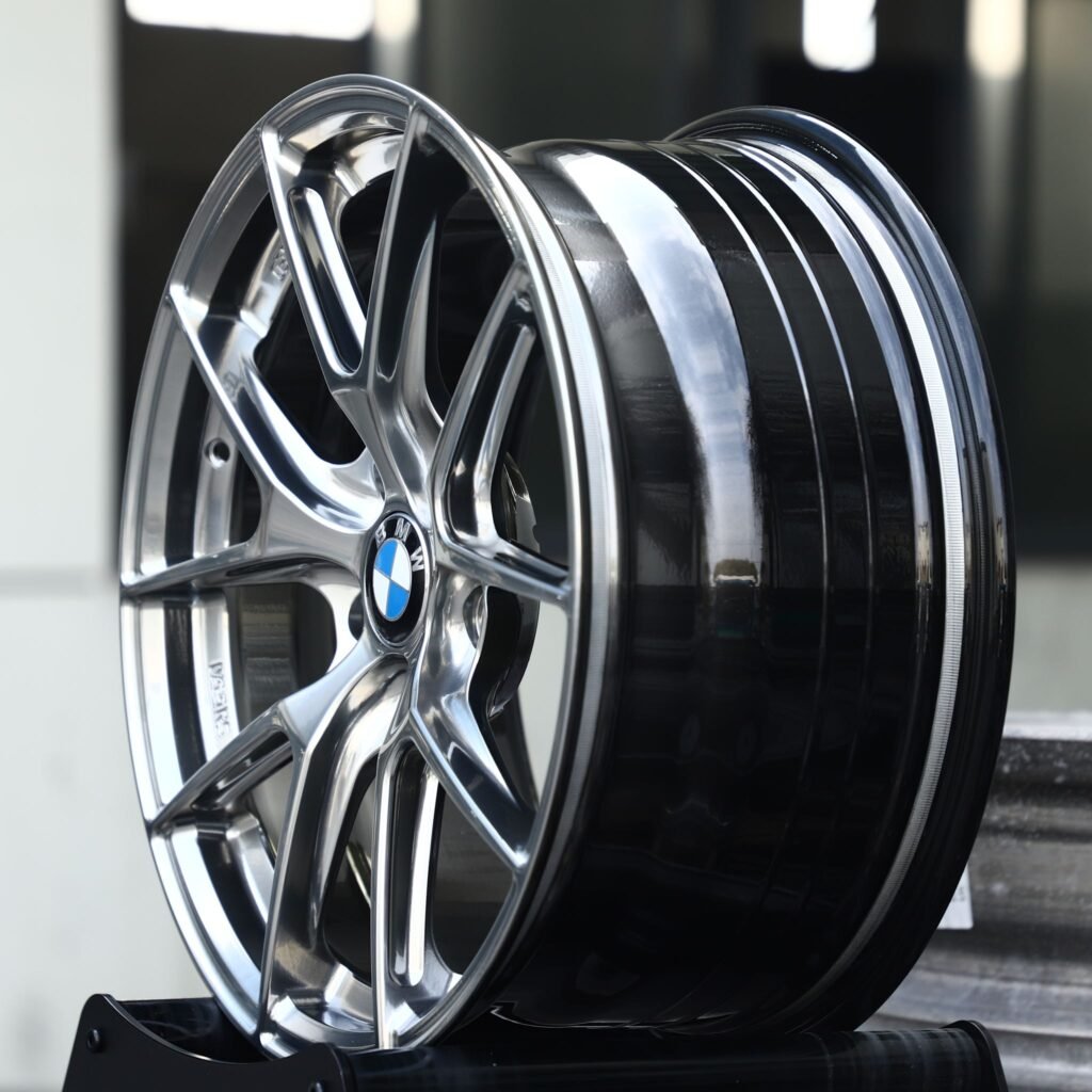 5x120 wheels – Black Chrome 5 Y-Spoke (BMW OEM-Style), side view