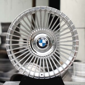 BMW OEM-Style Brushed Silver Multi-Spoke Turbine Forged Wheels – BMW M3 / M5 Fitment (5-Lug)