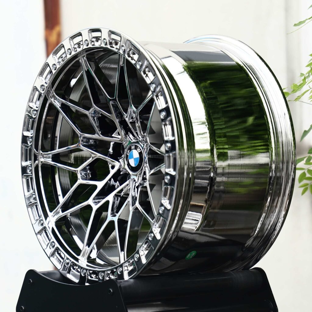 5x120 wheels – Chrome Mesh Beadlock (BMW OEM-Style), side view