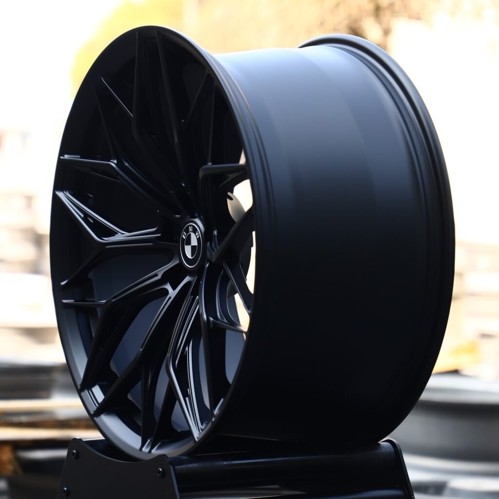 5x120 wheels – Gloss Black 10 Y-Spoke Mesh (BMW OEM-Style), side view