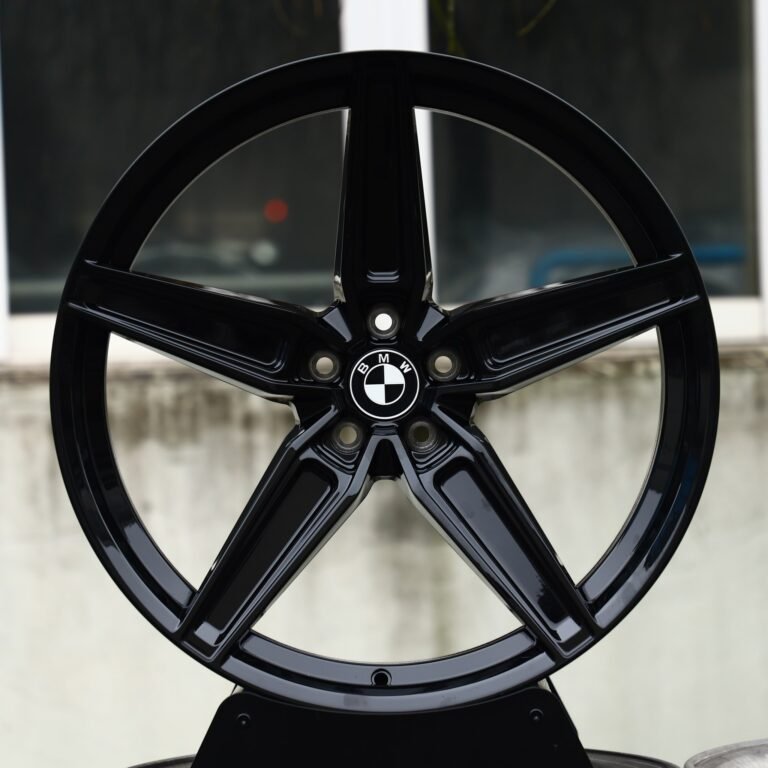 BMW M3 wheels – Gloss Black 5-Spoke (BMW OEM-Style), front view
