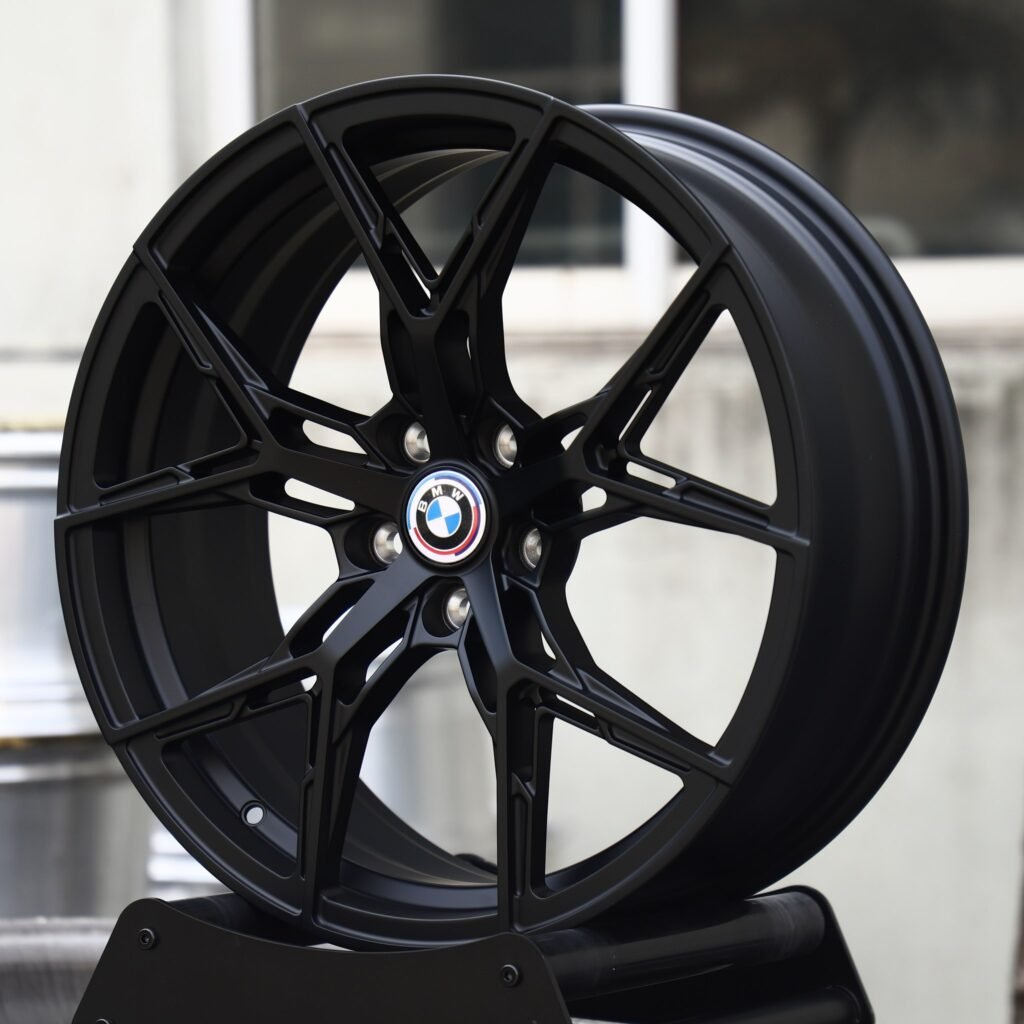 BMW M5 wheels – Gloss Black 5 Y-Spoke (BMW OEM-Style), angled view