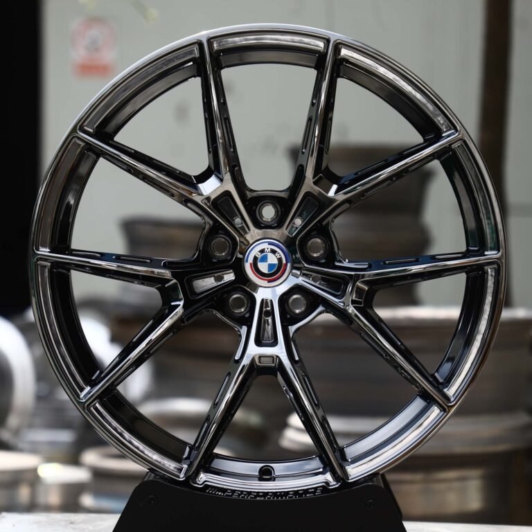 BMW M3 wheels – Gloss Black Machined 5 Y-Spoke (BMW OEM-Style), front view