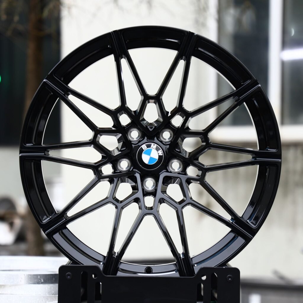 BMW M3 wheels – Gloss Black Mesh (BMW OEM-Style), front view