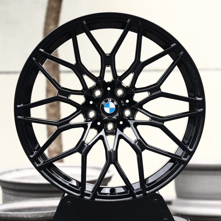 BMW M3 wheels – Gloss Black Mesh Multi-Spoke (BMW OEM-Style), front view