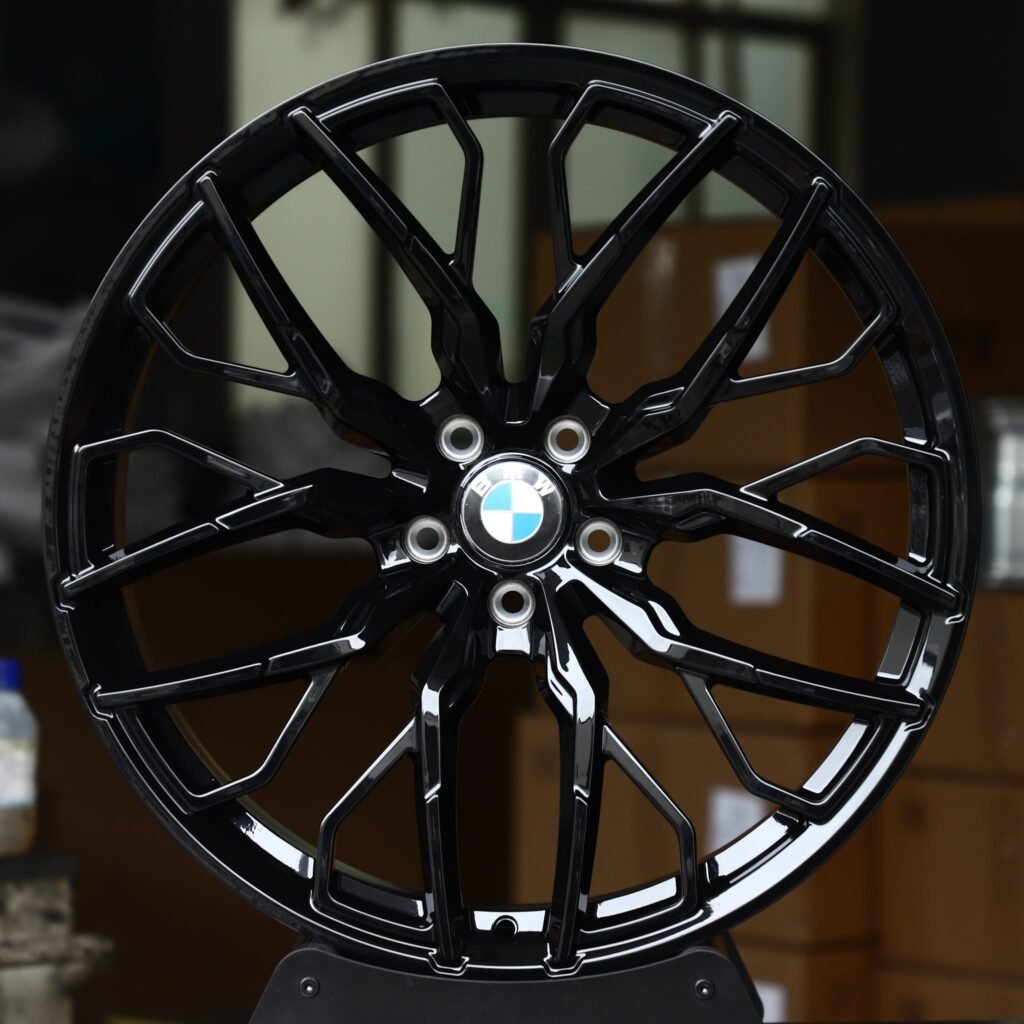 BMW M3 wheels – Gloss Black Mesh Multi-Spoke (BMW OEM-Style), front view