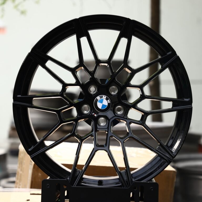 BMW M3 wheels – Gloss Black Mesh Multi-Spoke (BMW OEM-Style), front view