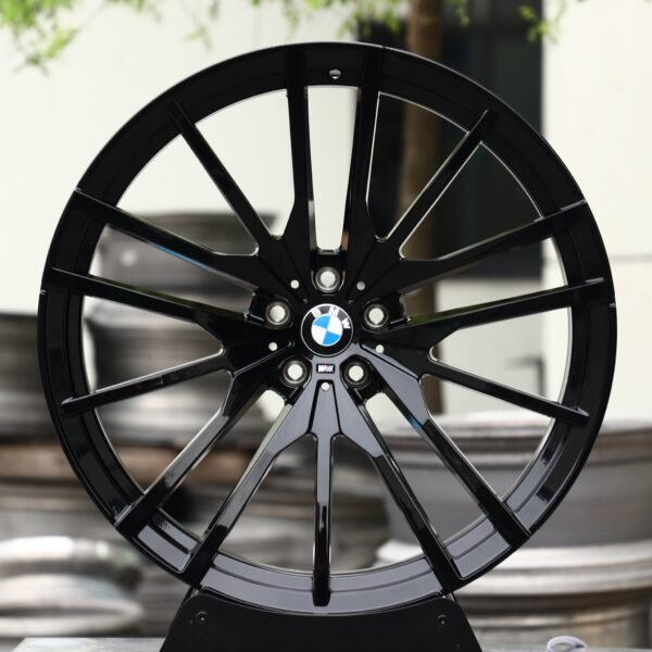 BMW M3 wheels – Gloss Black Multi-Spoke (BMW OEM-Style), front view