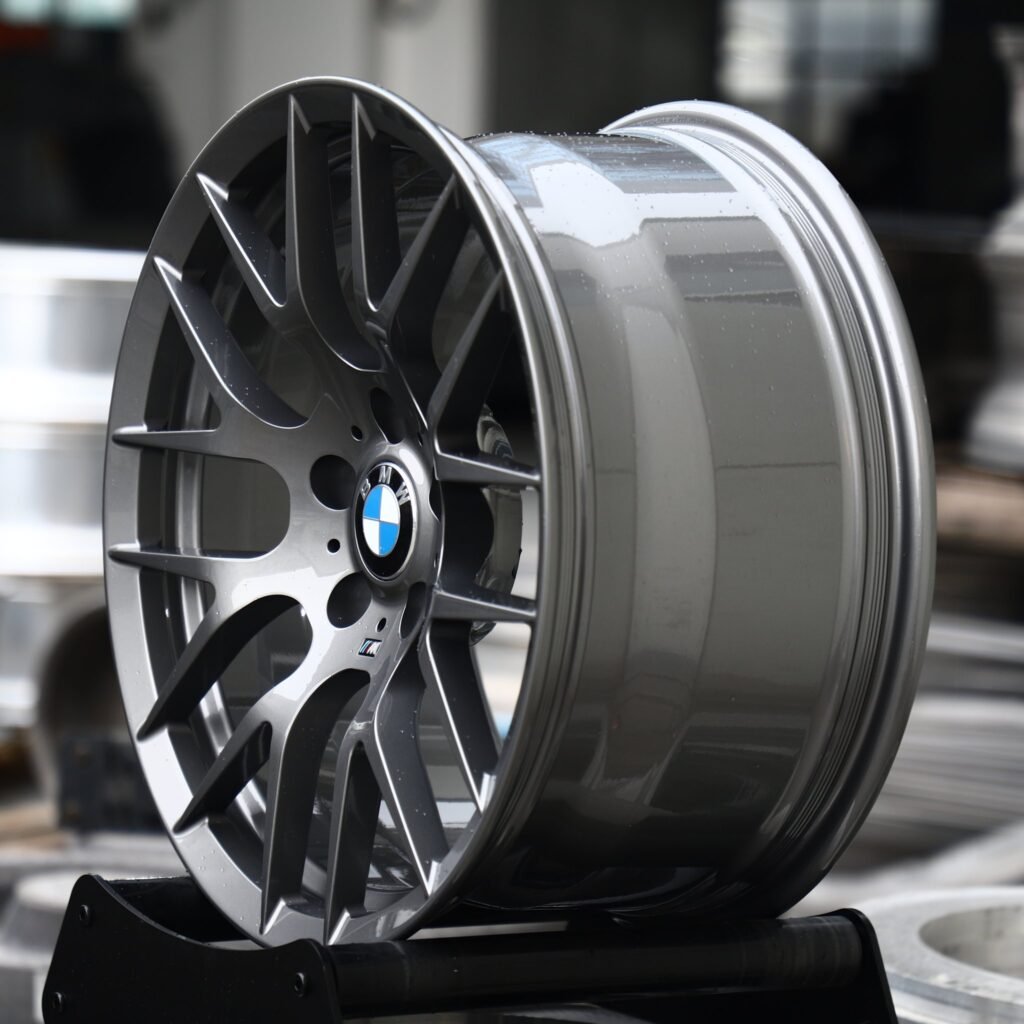 5x120 wheels – Gunmetal Machined 8 Y-Spoke Mesh (BMW OEM-Style), side view